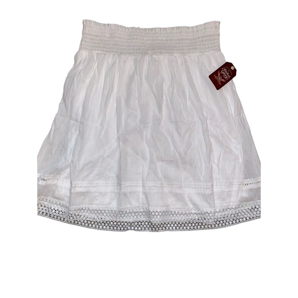 Faded Glory Skirt Size M Medium (8-10) White Flory‎ Short Skirt